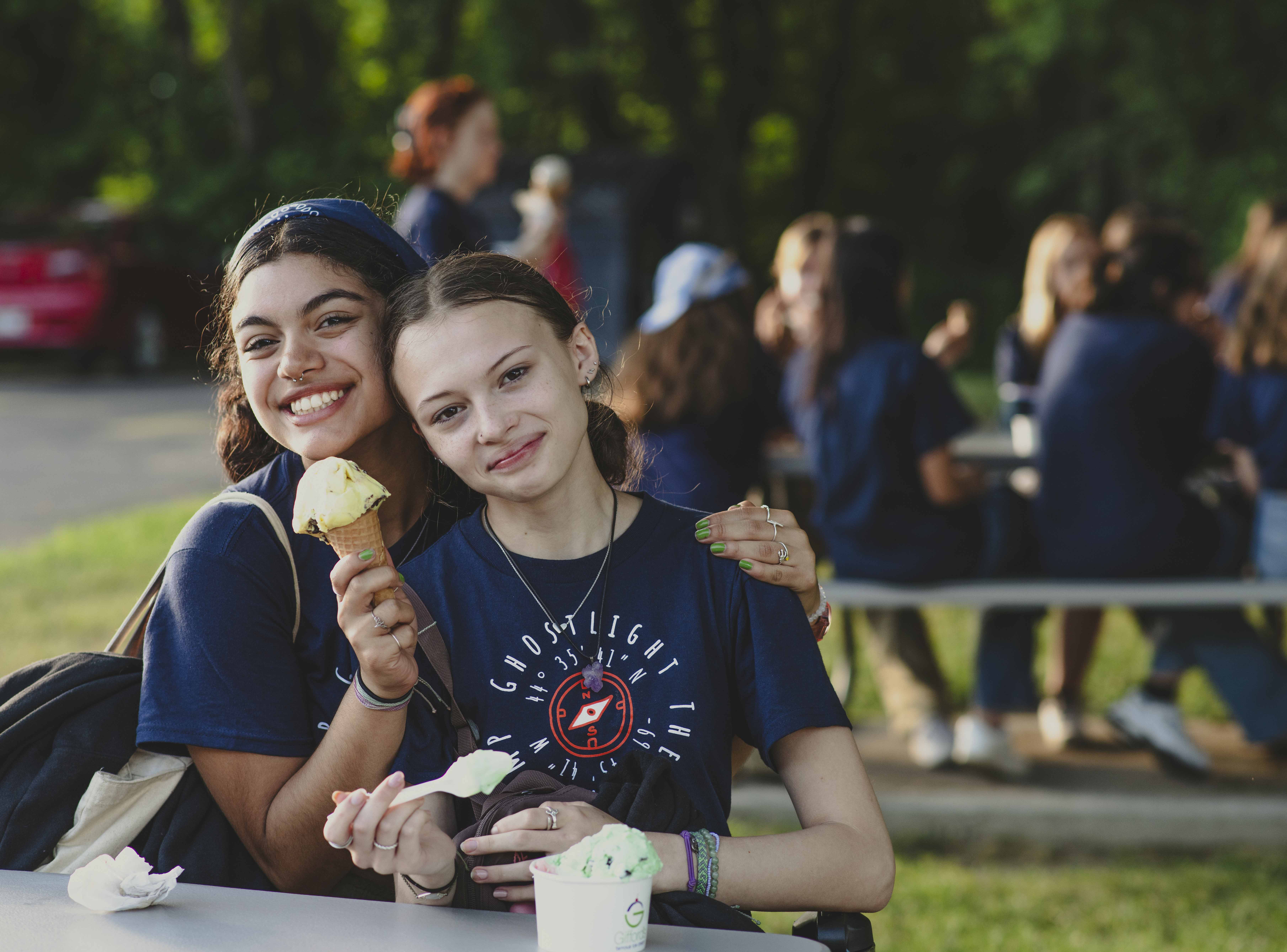 Campers Enjoying Ice Cream at Our Performing Arts Summer Camp